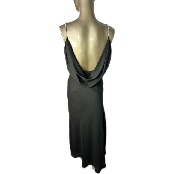 Elegant Blackless Cowl Back Dress - Picture 2 of 7